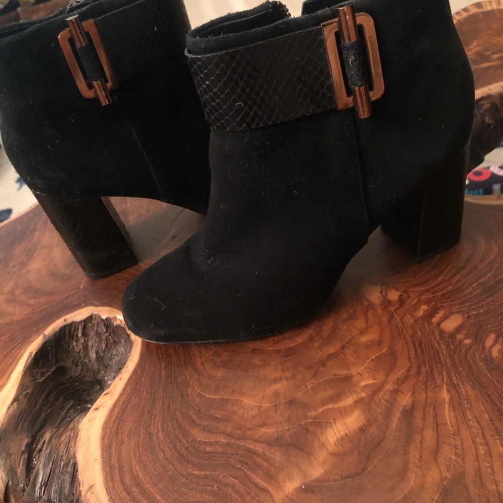 Michael Kors black suede booties